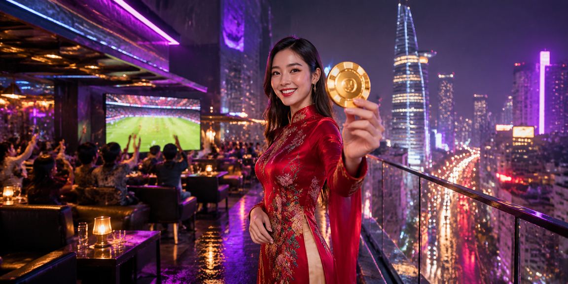 Cảnh sòng bài và cá cược tại Hồ Chí Minh với trang phục áo dài truyền thống